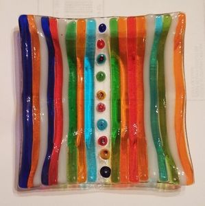 Set of 4 Murano Millefiori Glass Trinket Dishes
